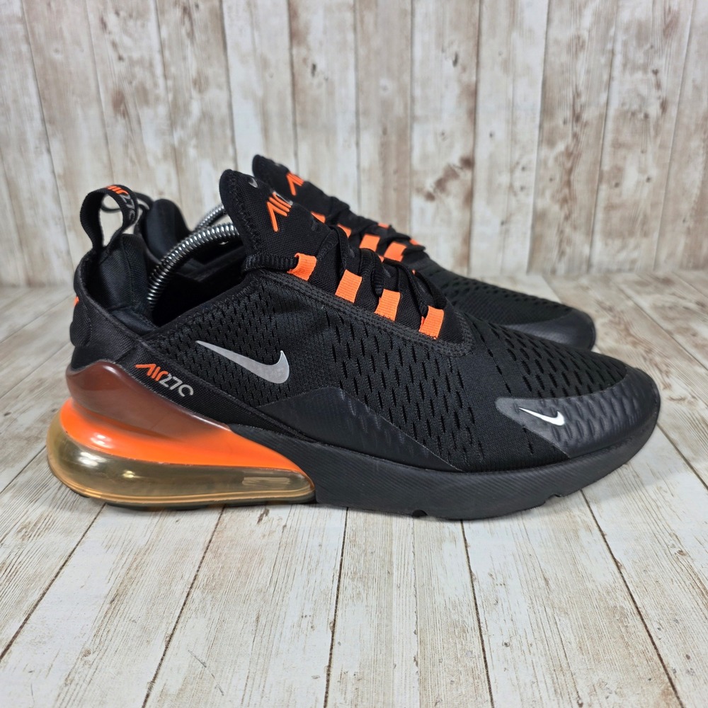 Nike Air Max 270 Black and Orange Men's Shoes